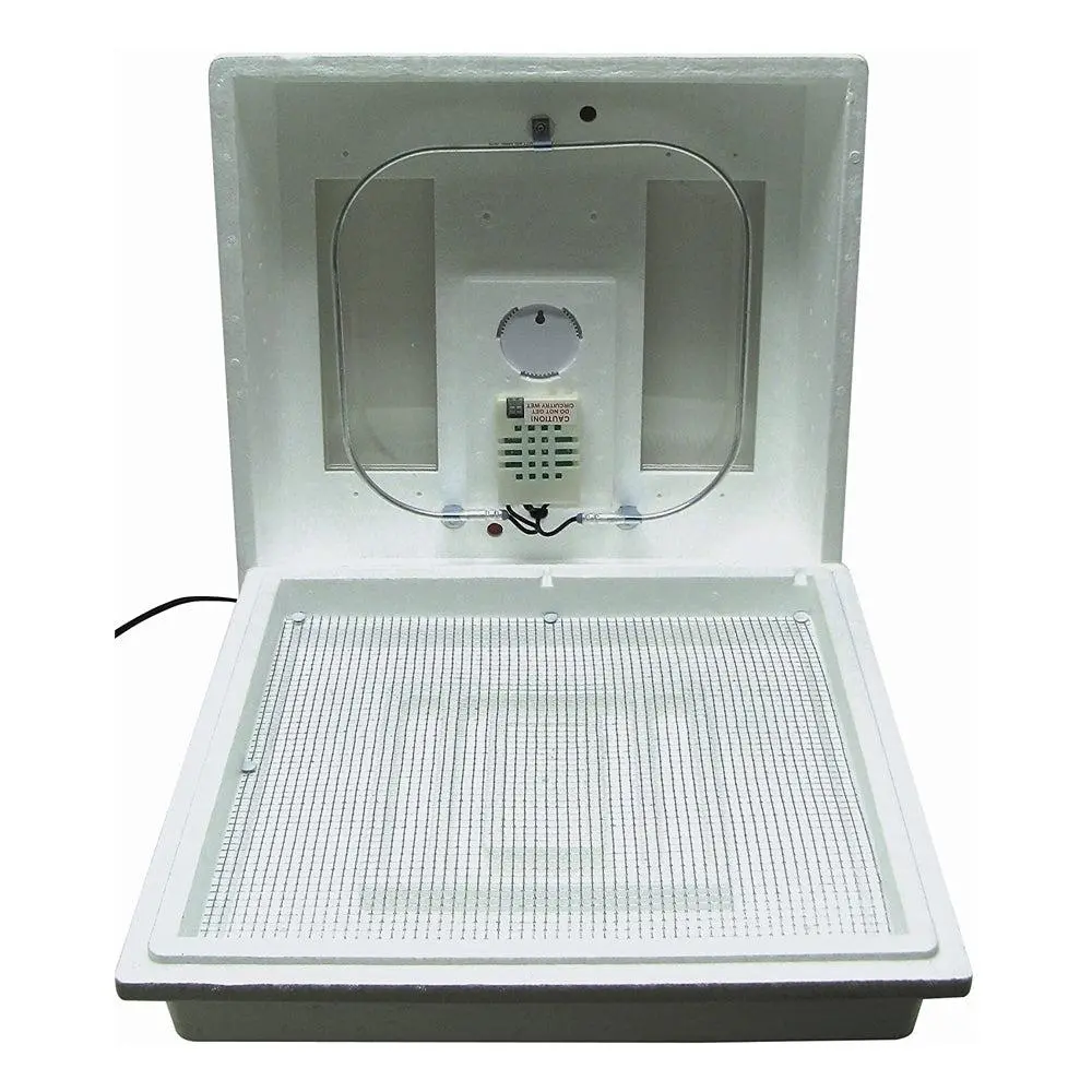 Farm Innovators 2100 Still Air Incubator w/ Reliable Temperature Settings, White