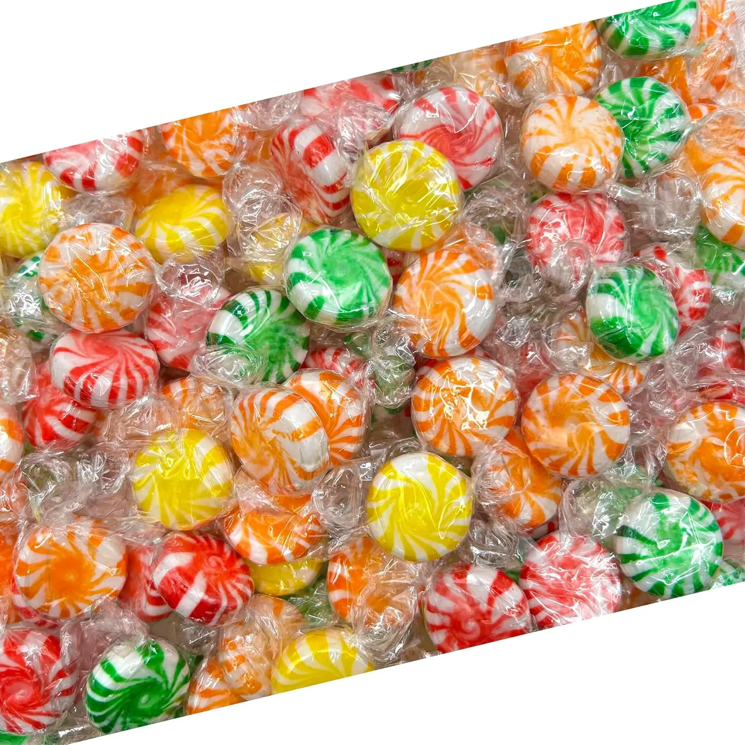 Fruit Starlight Hard Candy Snack, 1 lb Bag, Individually Wrapped Assorted Flavors - Orange, Lemon, Lime, Cherry Sweet for Candy Bowls, Parties