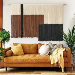 Macrame Wall Hanging Large Dip Dye Tapestry Fiber Wall Art Boho Bedroom Décor 57''W*35''L