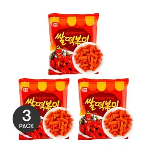 COSMOS Korean Spicy Rice Cake Crispy Sticks 3 Pack 50g Each