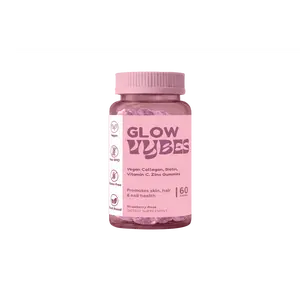 Vybes Glow Beauty Gummies – Skin, Hair & Nails Support with Biotin – 60 Gummies