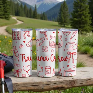 Trauma Crew Tumbler, ER Nurse Gift, Medical Professional Hydration Travel Mug, Healthcare Worker Nurse Appreciation RN Doctor EMS