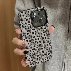 Personalized Leopard Print phone case for use with iPhone 17 air 16 Pro max 15 plus 14 Pro 13/12/11/X/XR/XSMAX sublimation phone case compatible with Samsung Galaxy S25 ultra S24 plus S23 FE S22/S21 retro artistic affordable luxury trending
