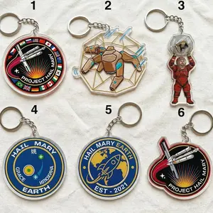 6 vers Different Project Hail Mary Acrylic Keychain, Ryland Grace Rocky Keycharm, Sci Fi Astrophage Bag Charm