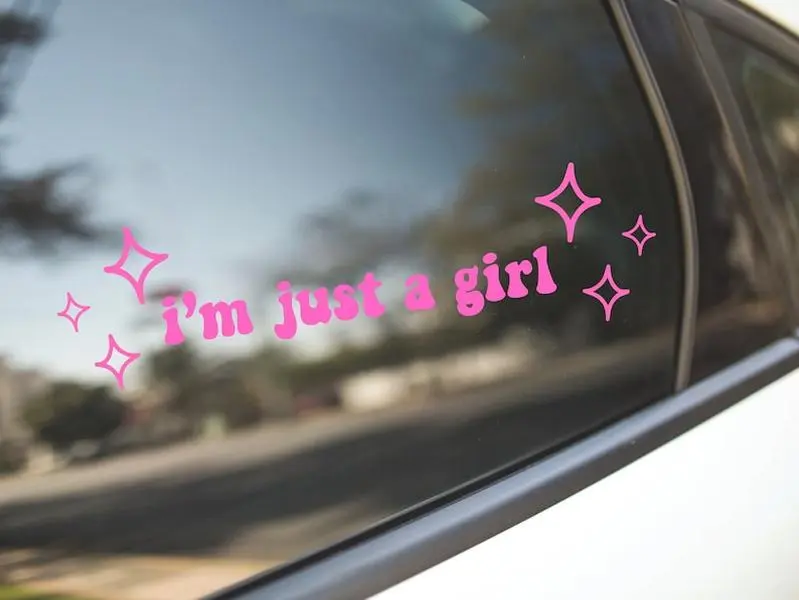 I’m just a girl Decal Sticker For Cars, Laptops, Phones, cute sticker, girly sticker, I'm literally just a girl, funny gift for teenage girl