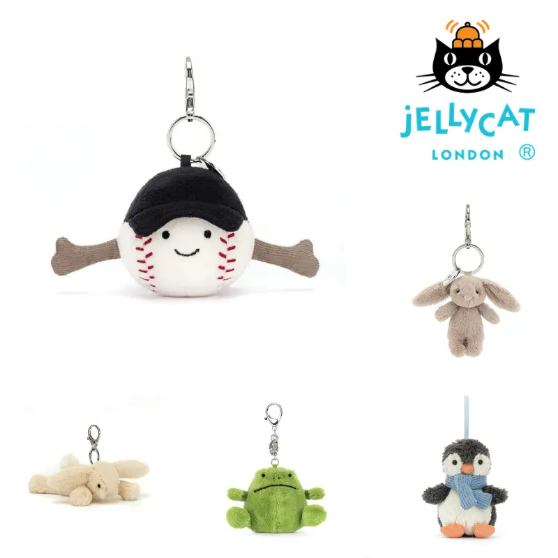 New 2026 Jellycat Mini Plush Keychain, Cute Soft Stuffed Animal Charm, Must-Have Backpack Accessory, Birthday Christmas Gift