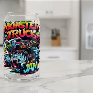 Monster Trucks are my Jam - UVDTF Wrap for cups/hard surfaces sticker