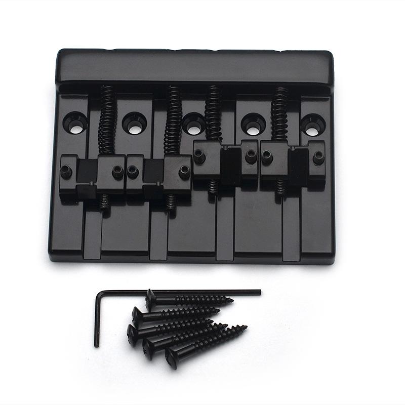 4-String Bass Bridge - Black Color, Durable Design, Perfect for Bass Guitar