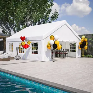 20x20 FT Party Tent with Removable Sidewalls, Outdoor Canopy Gazebo for Carport Camping Garden Wedding BBQ Commercial backyard Waterproof Wedding Party Tent with Windows party  canopy portable instant canopy tent