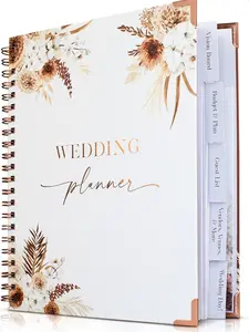 Beautiful Boho Wedding Planner Book and Organizer - Enhance Excitement and Makes Your Countdown Planning Easy - Unique Engagement Gift for Newly Engaged Couples, Future Brides and Grooms,9 X 11 inches