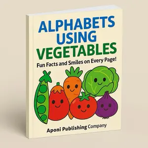 Aponi Publishing Company ABC's Using Vegetables Coloring & Learning Book for Kids Fun Facts and Smiles on Every Page