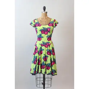 1971 1970s RARE ALLEY CAT Betsey Johnson cherry print dress xs small | new spring