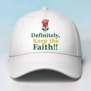 Definitely Keep the Faith Rose Design Baseball Cap for Men and Women