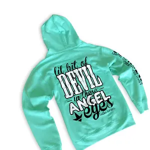 Lil Bit of Devil in These Angel Eyes Hoodie by Luckless Outfitters