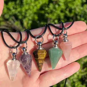 Pendulum Necklaces Crystal Jewelry Divination Pendant Unisex