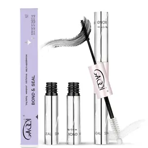 GAQQI Lash Cluster Glue, Lash Bond and Seal Waterproof, Bond & Seal Eyelash Glue for Clusters, Eyelash Adhesive Black Long-Lasting 72H, Latex-Free（5ml+5ml）