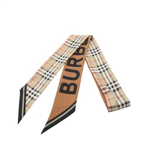 Pre-owned BURBERRY Silk Small Leather Goods Skinny Scarf Scarf