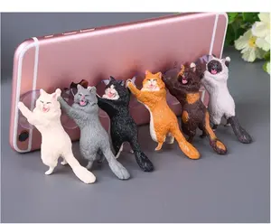 Cute Kitty Cat Desktop Phone Holder Stand | Silly Kitten Cellphone Holder | Universal Phone Stand Holder