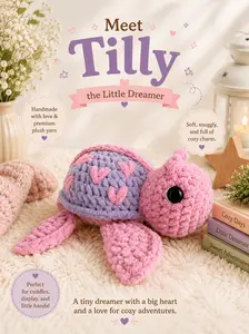 Tilly the Little Dreamer Turtle | Handmade Plush Turtle