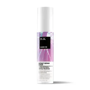 IGK CASH IN Instant Repair Serum | Breakage Protection + Seal Split Ends + 450°F Degree Heat Protection | Vegan + Cruelty Free + | 50ml | 1.7 oz