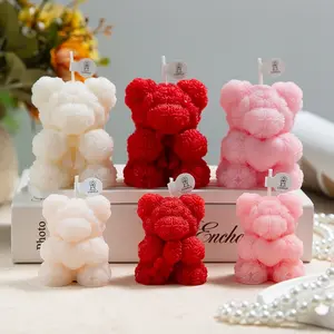 2pc Aromatherapy Candle Jar Set, DIY Bear Shape Design, Perfect for Valentine's Day Decorations, Ideal for Festive Occasions