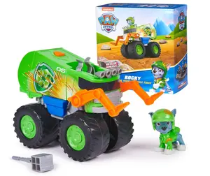 Paw Patrol: Rescue Wheels Rocky’s Recycle Truck, Toy Truck with Projectile Launcher and Collectible Action Figure, Kids Toys for Boys & Girls Ages 3+