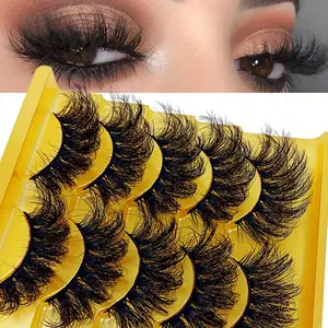5 Pairs Eyelashes Faux Mink Eyelashes Long Lasting Fluffy Mink Lashes Dramatic Volume Lashes Extension Thick Long Crimps Curls Lashes Cosmetic