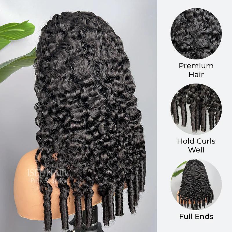 ISEE HAIR 250% Density Burmese Curly Wear Go Half Wig InvisiFit Strap Flip Over Wig for Beginners#iseehairbeauty #TikTokShopHolidayHaul