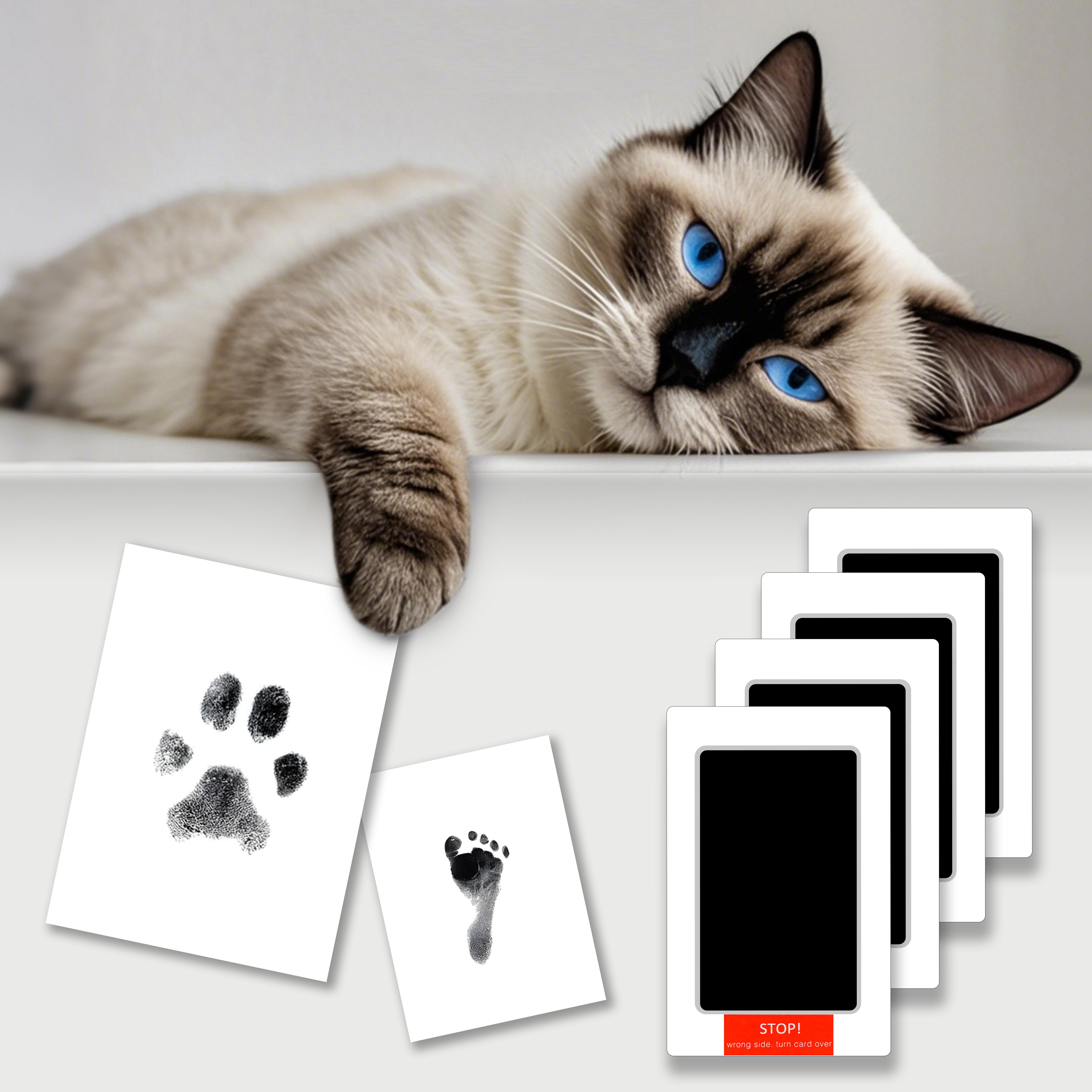 Paw Print Clean-Touch Inkless Pad Kit for Dogs & Cats - Mess-Free DIY Pet Keepsake Set for Capturing Paw and Nose Prints, Perfect Gift for Pet Owners