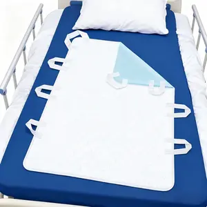 Bed Positioning Pad with Reinforced Handle, Multi-Functional Waterproof Transfer Pad, Reusable Washable Patient Support for Incontinence