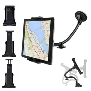 360° Rotation Car Windshield Holder Mount Suction Cup Windscreen Phone Tablet Bracket Fit for 4.7-12" iPad iPhone Samsung Smartphone Accessories Stand