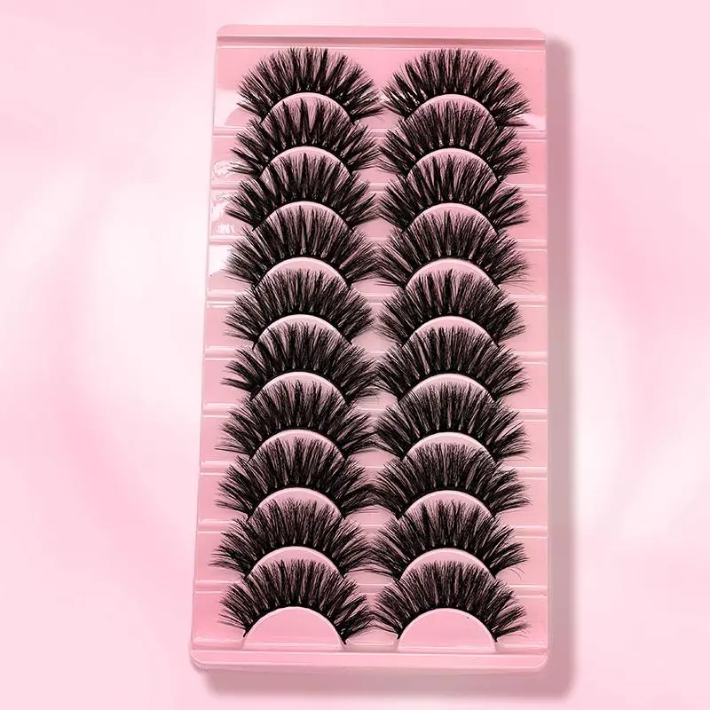 10 Pairs Wispy Cat Eye Look Faux Cluster Lashes, Natural Curling Eye Makeup Strip Lashes, Full Volume Eyelash for Lashes Extension, DIY Volume Eyelashes, High Quality Eyelashes, Eyelashes Extension Set, False Eyelashes Set, Fluffy Eyelashes Cluster