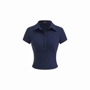 Cider Polo Collar Button Short Sleeve Tee