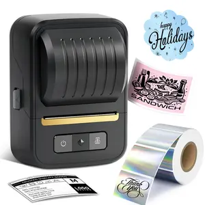 NDYIN N20 Bluetooth Thermal Label Maker & Label Refill Options, Sticker & Barcode Printer for Small Business, Home Office, Shipping & Organization,Inkless Printing, iOS & Android Compatible