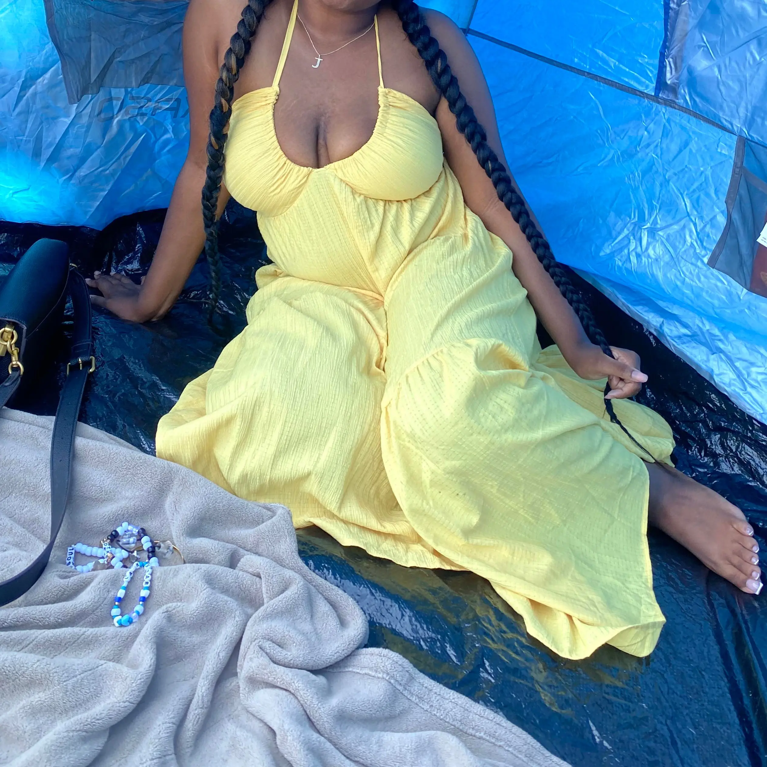 Yellow summer dress