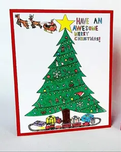 Awesome Merry Christmas Tree cards