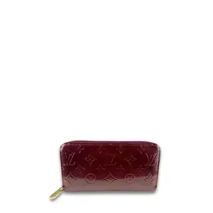 Pre-owned Louis Vuitton Patent Leather Small Leather Goods Louis Vuitton	Rouge Fauviste Vernis Zippy Wallet