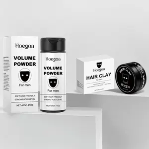 Plump Styling Powder + Men's Styling Mud Set, Suitable for Most Hair Types, Ideal for Graduations and Weddings, 40g+100g Combo Pack