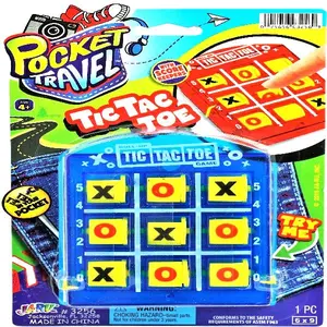 JA-RU Portable Tic Tac Toe (1 Pack) Classic Mini Board Games for Kids. Pocket Travel Size. Party Favor Birthday Stocking Stuffer. 3256-1