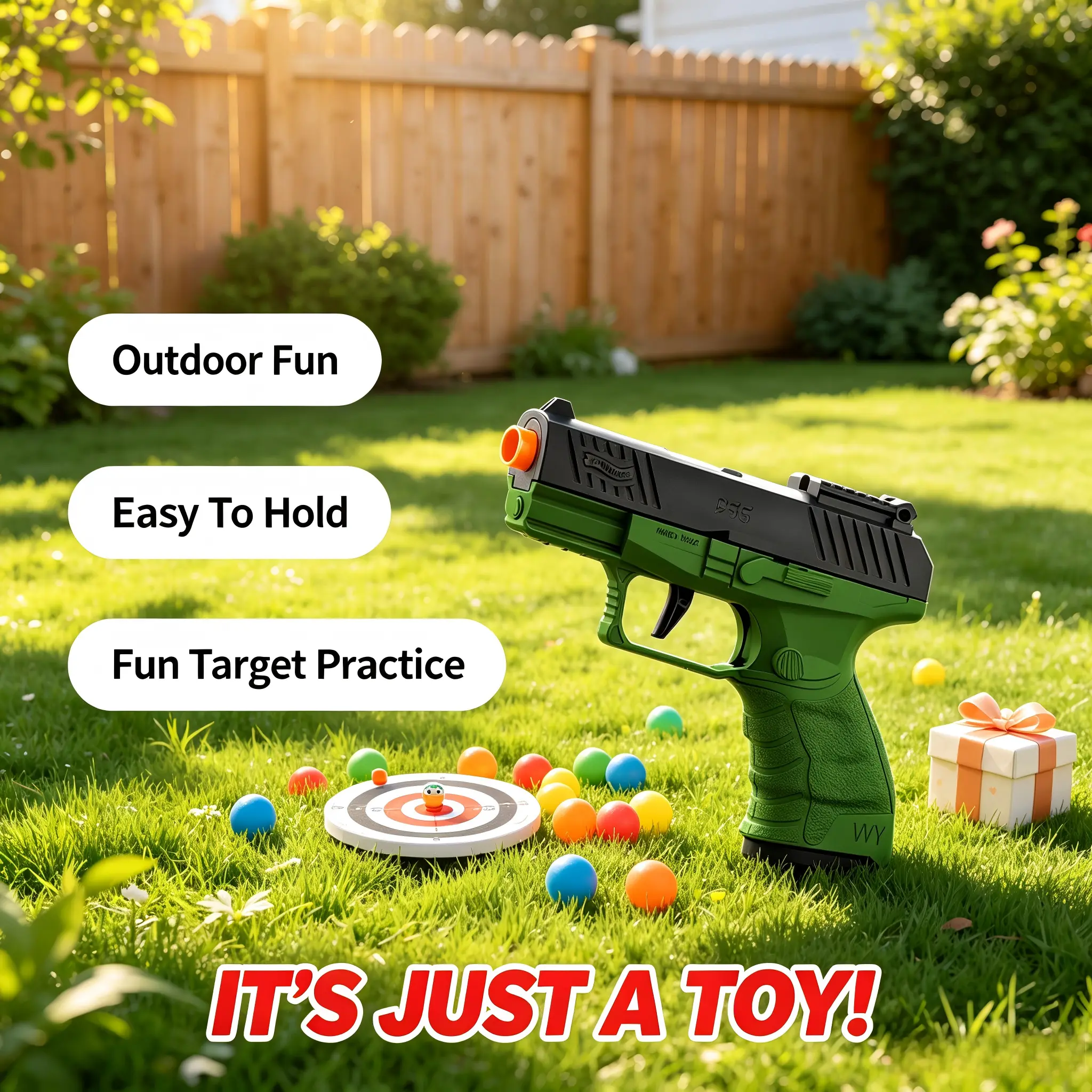 Manual Foam Dart Gun - Safe EVA Soft Outdoor Toy, Cool Boy Gifts, Indoor/Outdoor Birthday Gift for Teens & Boys Ages 14+