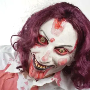 Gory Woman Halloween scary Evil Dead rise Mask Possessed Demonic Girl