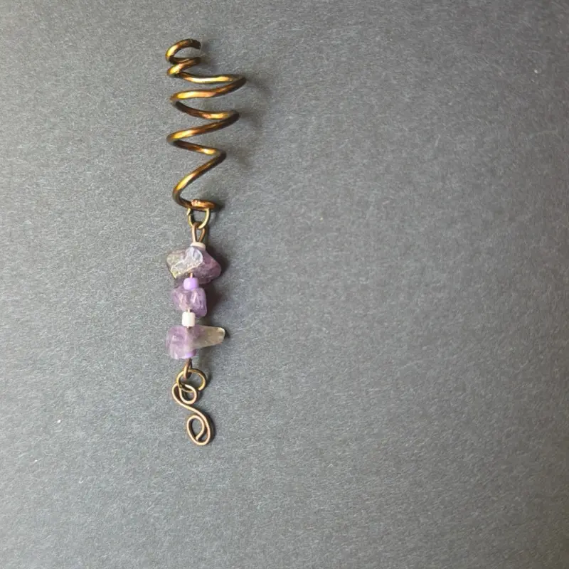 SALE - $8 •  Handmade Gemstone Hair Wire Wrap - Unique Design, 15$