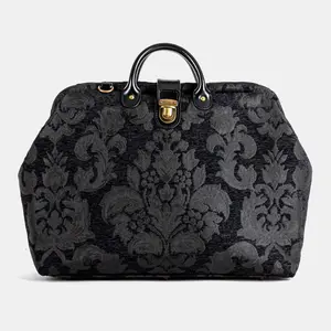Victorian Blossom Black/Black Laptop Work Bag