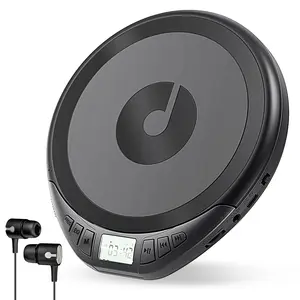 Kegaudio Portable CD Player Anti-Shock MP3/CD-RW AUX High-Quality Sound LCD Display Rechargeable with Digital Noise Reduction Chip