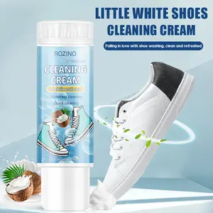 ROZINO 60ml White Shoe Cleaning Cream Waterless Quick Cleaning Formula for Refreshed Shoes Effortless Versatile Use Compact Size