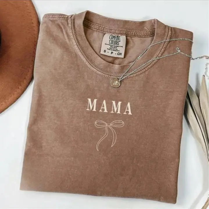 Soulful Comfort Colors Coquette Mama Shirt, Mom Appreciation TShirt, Best Mom Outfit, Mama T-Shirt, Gift for Mother's Day