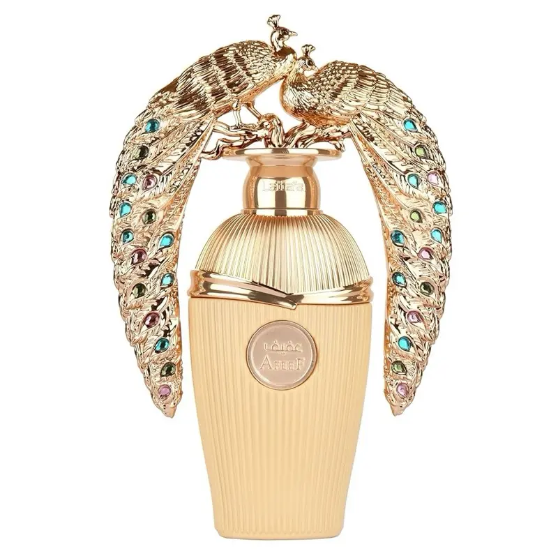 Lattafa Afeef Unisex Eau de Parfum Spray - 3.4 oz (100ml) Arabian Scent with Amber Wood Notes, Peacock Design, Deep Floral Perfume, Floral Scents Perfume