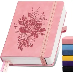 Lined Journal Notebook 365 Pages, A5 Leather Journals for Writing Women & Men, Hardcover Notebook with 100GSM Thick Paper, Daily Journal Notebook for Travel, Work, School, Note Taking, College Ruled