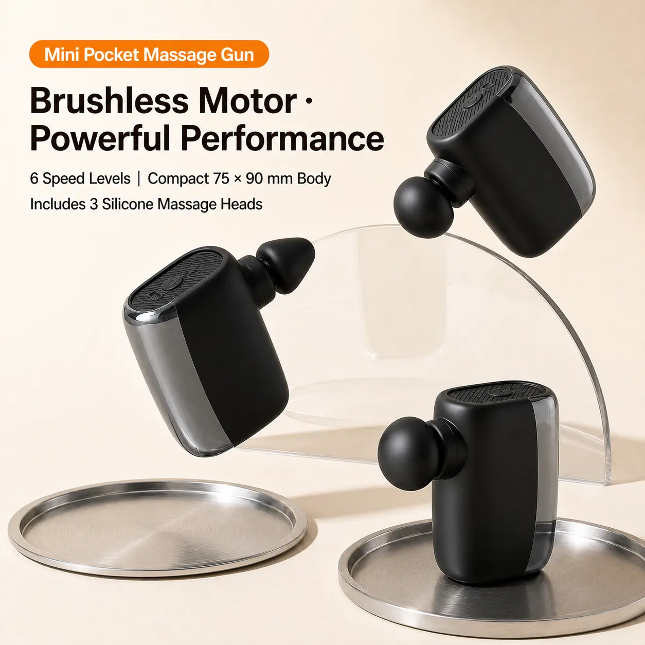 2026 new model Muscle massage gun, deep tissue back massager, 6 adjustable speeds, portable electric massager, comfortable fit, percussion massage gun, Muscle Relief, suitable for men and women，brushless motor massage gun, travel massage gun Lightweight