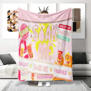 Soft Flannel Blanket Plouise, Perfect Gift for Any Occasion, Skin-Friendly Home Use, Ideal for Halloween Christmas Valentine's Day